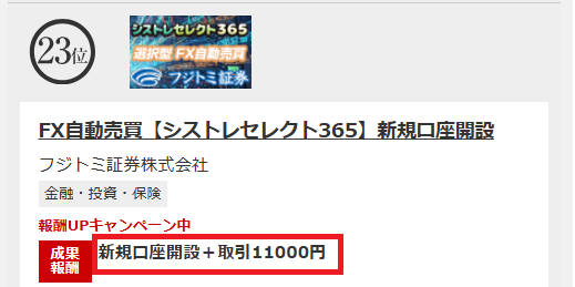 FX口座の案件