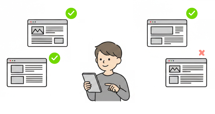 提携サイトのチェックと承認