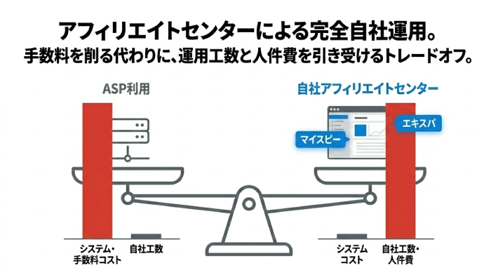アフィリエイトセンターによる完全自社運用