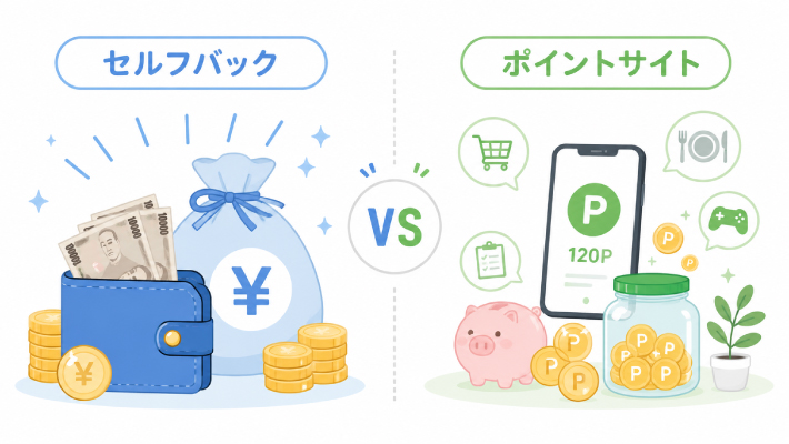 セルフバックとポイントサイトの違い